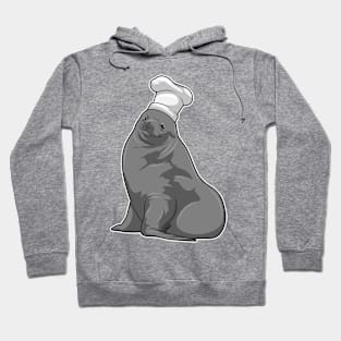 Seal as Cook with Chef hat Hoodie